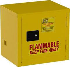 Jamco - 1 Door, Yellow Steel Double Wall Safety Cabinet for Flammable and Combustible Liquids - 22" High x 18" Wide x 23" Deep, Manual Closing Door, 3 Point Key Lock, 6 Gal Capacity - Exact Tooling