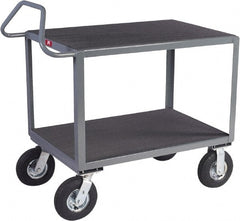 Jamco - 1,200 Lb Capacity, 48" Wide x 24" Long x 30" High Instrument Cart - 2 Shelf, Steel, 2 Rigid/2 Swivel Casters - Exact Tooling