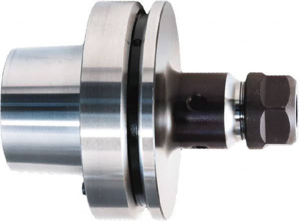 HAIMER - 1.5mm to 20mm Capacity, 3" Projection, HSK80F Hollow Taper, ER32 Collet Chuck - 0.0001" TIR, Through-Spindle & DIN Flange Coolant - Exact Tooling
