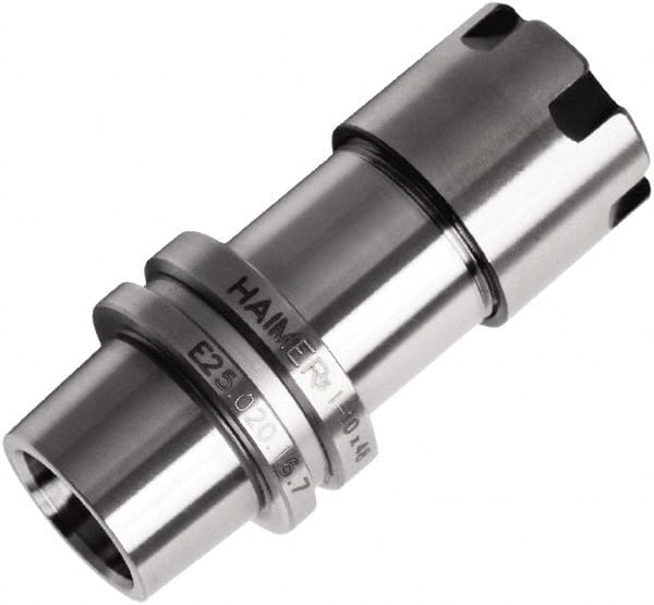 HAIMER - 0.02" to 0.39" Capacity, 1.33" Projection, HSK25E Hollow Taper, ER16 Collet Chuck - 0.0001" TIR - Exact Tooling