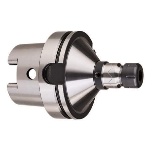 HAIMER - 2mm to 16mm Capacity, 130mm Projection, HSK125A Hollow Taper, ER25 Collet Chuck - 0.0001" TIR - Exact Tooling