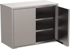 Jamco - 2 Shelf Locking Storage Cabinet - Stainless Steel, 36" Wide x 24" Deep x 37" High - Exact Tooling