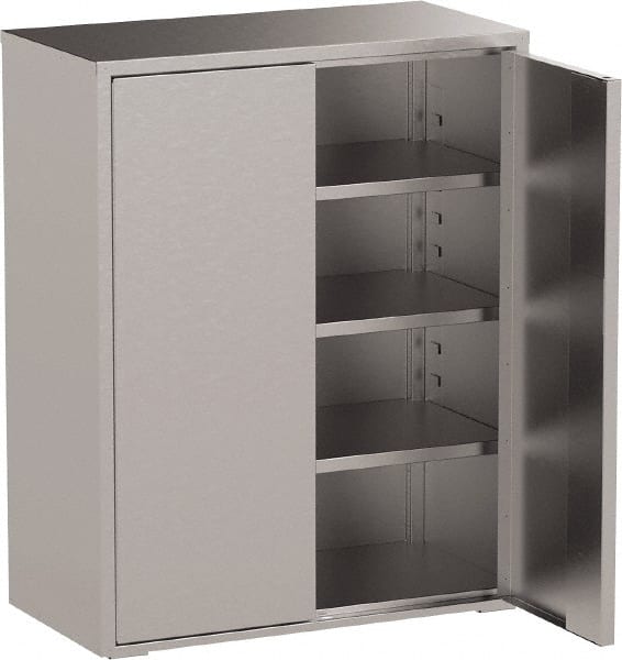 Jamco - 3 Shelf Locking Storage Cabinet - Stainless Steel, 36" Wide x 18" Deep x 61" High - Exact Tooling
