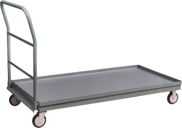 Jamco - 1,200 Lb Capacity Platform Truck - Steel Deck, 48" OAW, 9" Platform Height, Urethane Casters - Exact Tooling