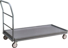 Jamco - 1,200 Lb Capacity Platform Truck - Steel Deck, 48" OAW, 9" Platform Height, Urethane Casters - Exact Tooling