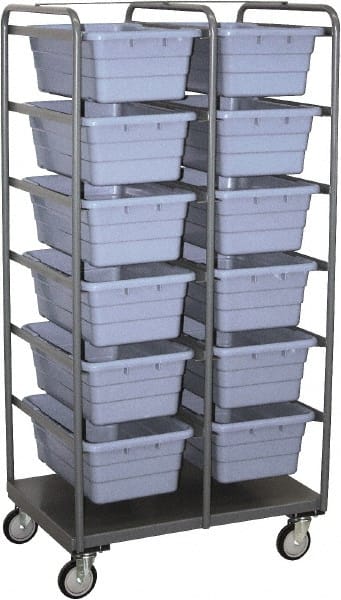 Jamco - 1,200 Lb Load Capacity, Plastic Tote Truck - 36" Wide x 26" Long x 72" High, Gray - Exact Tooling