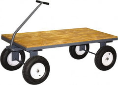 Jamco - 2,500 Lb Capacity Wood/Steel Steel Wagon Truck - 48" OAW, 20" Platform Height - Exact Tooling