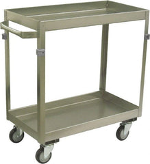 Jamco - 600 Lb Capacity, 48" Wide x 22" Long x 34" High Deep Shelf Cart - 2 Shelf, Stainless Steel, 4 Swivel Casters - Exact Tooling