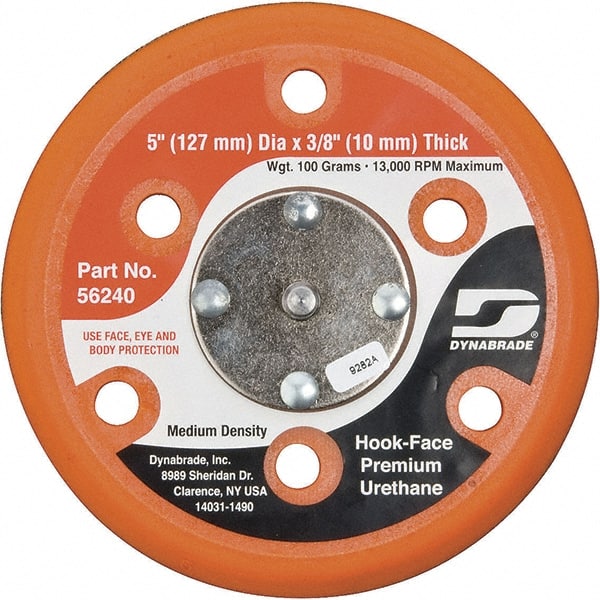 Dynabrade - 5" Diam Disc Backing Vacuum Replacement Pad - Medium Density, 13,000 RPM - Exact Tooling
