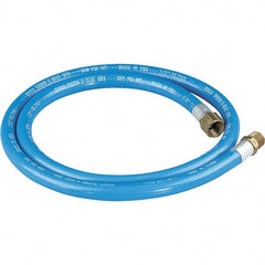 Dynabrade - 1/2" ID 5' Long Hose - Female/Male Ends, 90 Working psi, 1/2" Fitting, Blue - Exact Tooling