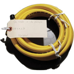 Dynabrade - 3/8" ID 10' Long Hose - Female/Male Ends, 1/4" Fitting, Red - Exact Tooling