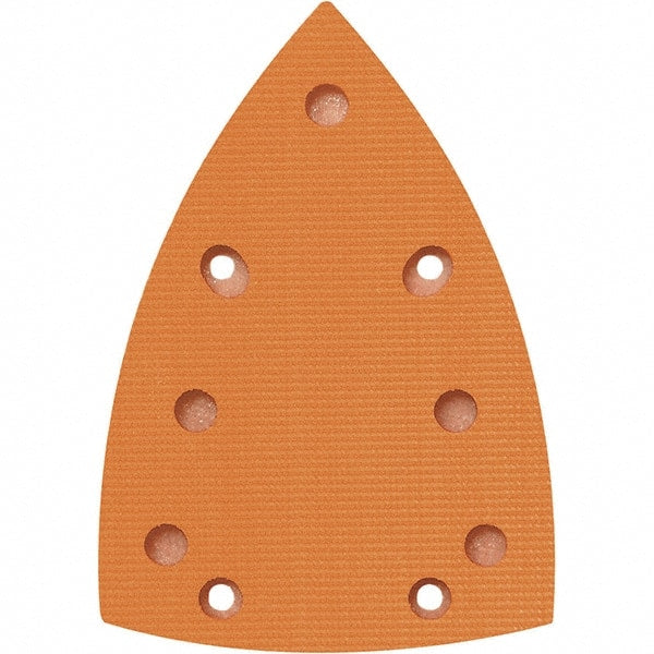 Dynabrade - 5-5/8 x 3-7/8" Triangular Hook Face Backing Pad - Dynabug II Compatible, Screw Attachment, Vacuum Pad, 3/8" Thick, Medium Density, Short Nap - Exact Tooling