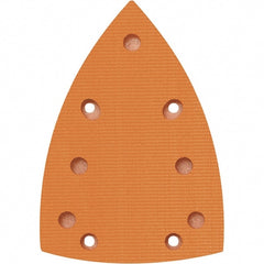 Dynabrade - 5-5/8 x 3-7/8" Triangular Hook Face Backing Pad - Dynabug II Compatible, Screw Attachment, Vacuum Pad, 3/8" Thick, Medium Density, Short Nap - Exact Tooling
