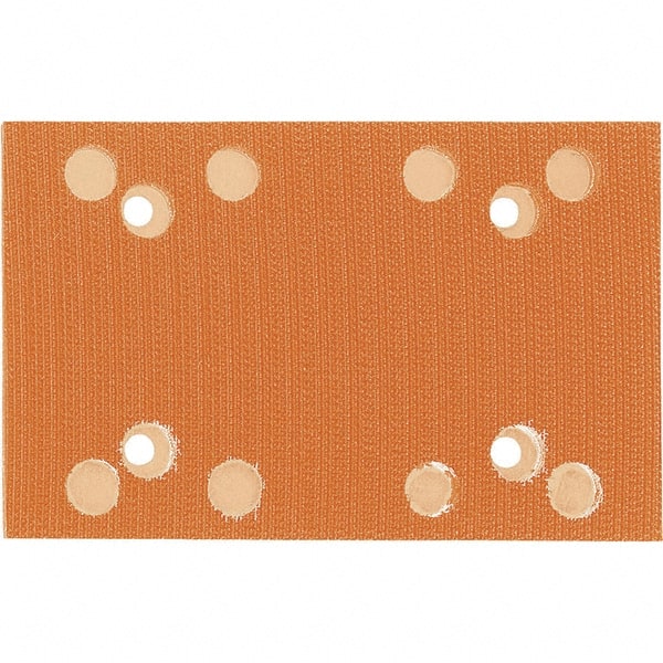 Dynabrade - 5 x 3-1/4" Rectangular Hook Face Backing Pad - Dynabug Model T Compatible, Screw Attachment, Vacuum Pad, 3/8" Thick, Medium Density, Short Nap - Exact Tooling