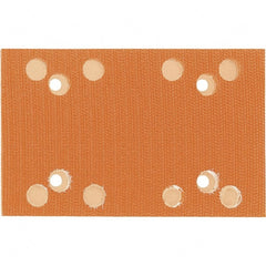 Dynabrade - 5 x 3-1/4" Rectangular Hook Face Backing Pad - Dynabug Model T Compatible, Screw Attachment, Vacuum Pad, 3/8" Thick, Medium Density, Short Nap - Exact Tooling