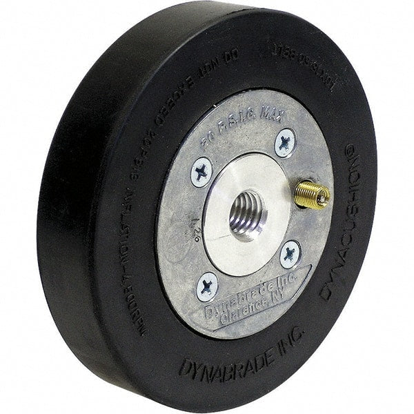 Dynabrade - 5" Wheel OD, 1" Wheel Width, 4,500 RPM, Aluminum, Pneumatic Wheel with Hub - 15-1/2" Long x 1" Wide, 5/8" Wheel Arbor Hole, For Use with 13214 & 13523 Dynastraight Air-Powered Abrasive Finishing Tools - Exact Tooling