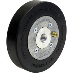 Dynabrade - 5" Wheel OD, 1" Wheel Width, 4,500 RPM, Aluminum, Pneumatic Wheel with Hub - 15-1/2" Long x 1" Wide, 5/8" Wheel Arbor Hole, For Use with 13214 & 13523 Dynastraight Air-Powered Abrasive Finishing Tools - Exact Tooling