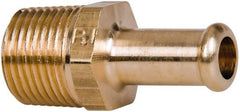 Dynabrade - 3/8 NPT Thread Hose Barb x Male NPT Connector - 3/8" ID Hose, Brass - Exact Tooling
