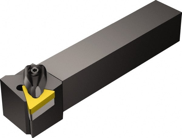Sandvik Coromant - DTGN, Right Hand Cut, -1° Lead Angle, 1" Shank Height x 1" Shank Width, Negative Rake Indexable Turning Toolholder - 6" OAL, TNMG 22 04 08 Insert Compatibility, Series T-Max P - Exact Tooling