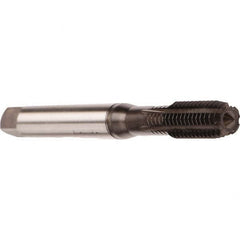 Emuge - M8x1.25 Metric 6HX Modified Bottoming Thread Forming Tap - Cobalt, Nitride Finish, 90mm OAL, 20mm Thread Length, Right Hand Thread, Series Druck - Exact Tooling