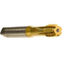 Emuge - 5/16-18 UNC 2BX Modified Bottoming Thread Forming Tap - Cobalt, TiN Finish, 3.543" OAL, 0.551" Thread Length, Right Hand Thread, Series Druck - Exact Tooling