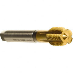 Emuge - 9/16-12 UNC 2BX Modified Bottoming Thread Forming Tap - Cobalt, TiN Finish, 4.331" OAL, 0.787" Thread Length, Right Hand Thread, Series Druck - Exact Tooling