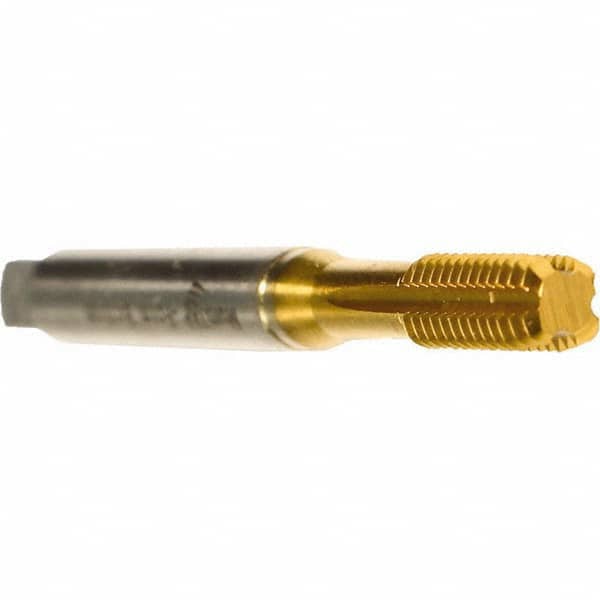 Emuge - 5/16-24 UNF 2B/3B Bottoming Thread Forming Tap - Cobalt, TiN Finish, 3.543" OAL, 0.787" Thread Length, Right Hand Thread, Series Druck - Exact Tooling