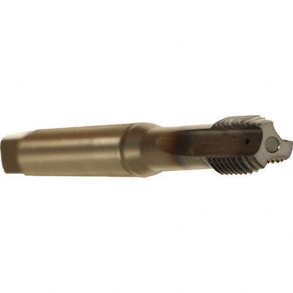 Emuge - 5/16-24 UNF 2BX 3 Flute TiCN Finish Cobalt Straight Flute Machine Tap - Modified Bottoming, Right Hand Thread, 3.543" OAL, 0.669" Thread Length, Oversize, Through Coolant - Exact Tooling