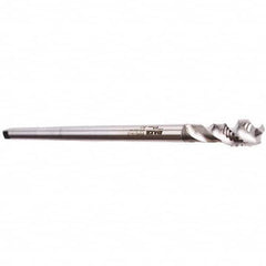 Emuge - M8x1.25 3 Flute Bright Finish Cobalt Spiral Flute Extension Tap - Modified Bottoming Chamfer, 180mm OAL, 6H Class of Fit, Series Enorm - Exact Tooling