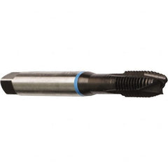 Emuge - #6-40 UNF, 3 Flute, Nitride Finish, Cobalt Spiral Point Tap - Plug Chamfer, Right Hand Thread, 2" OAL, 0.472" Thread Length, 0.141" Shank Diam, 2B Class of Fit, Series Rekord B - Exact Tooling