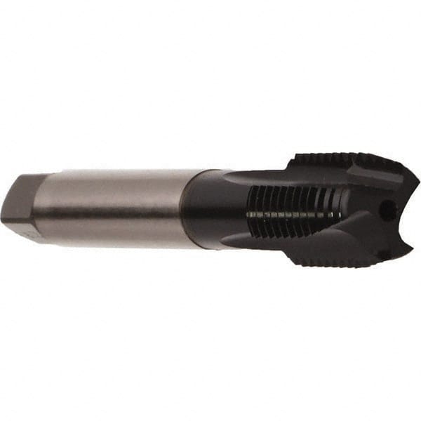 Emuge - M12x1.75 Metric Coarse, 3 Flute, GLT-8 Finish, Cobalt Spiral Point Tap - Modified Bottoming Chamfer, Right Hand Thread, 110mm OAL, 24mm Thread Length, 9mm Shank Diam, 6H Class of Fit, Series Rekord B - Exact Tooling