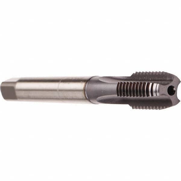 Emuge - M20x1.50 Metric Fine 6HX 4 Flute TiCN Finish Cobalt Straight Flute Machine Tap - Modified Bottoming, Right Hand Thread, 125mm OAL, 25mm Thread Length, Oversize, Through Coolant - Exact Tooling