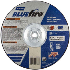 Norton - Depressed-Center Wheels Wheel Diameter (Inch): 9 Wheel Thickness (Inch): 3/32 - Exact Tooling
