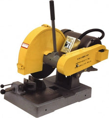 Kalamazoo - 14" Blade Diam, 1" Arbor Hole, Straight Chop & Cutoff Saw - 4,400 RPM, 5 hp, 220 Volts, 1 Phase - Exact Tooling