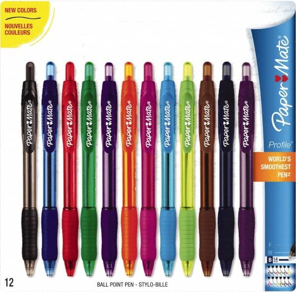 Paper Mate - 1.4mm Ball Point Retractable Pen - Assorted Colors - Exact Tooling