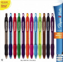 Paper Mate - 1.4mm Ball Point Retractable Pen - Assorted Colors - Exact Tooling
