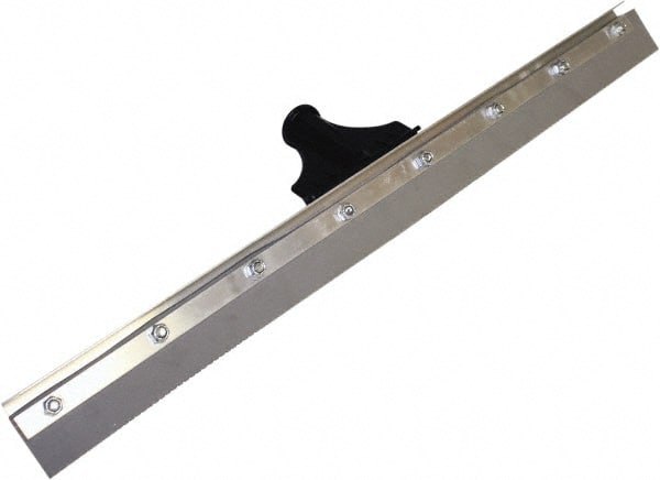 SEYMOUR-MIDWEST - 24" EPDM Blade Floor Squeegee - Threaded End, Single Edge, Gray, Aluminum Holder - Exact Tooling