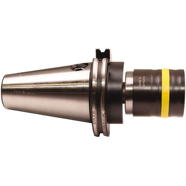 Emuge - HSK100A Taper Shank Tension & Compression Tapping Chuck - M4.5 Min Tap Capacity, 119.5mm Projection, Size 3 Adapter, Quick Change - Exact Tooling