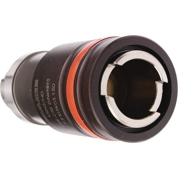 Emuge - HSK50C Taper Shank Tension & Compression Tapping Chuck - M4.5 Min Tap Capacity, 118mm Projection, Size 3 Adapter, Quick Change, Through Coolant - Exact Tooling