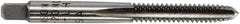 Irwin Hanson - 1/2-20 UNF 3B 4 Flute Bright Finish High Speed Steel Straight Flute Standard Hand Tap - Plug, Left Hand Thread, H3 Limit, Oversize - Exact Tooling