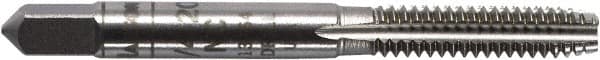 Irwin Hanson - 9/16-12 UNC 2B 4 Flute Bright Finish Carbon Steel Straight Flute Standard Hand Tap - Plug, Right Hand Thread, Oversize - Exact Tooling