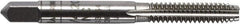 Irwin Hanson - 9/16-12 UNC 2B 4 Flute Bright Finish Carbon Steel Straight Flute Standard Hand Tap - Plug, Right Hand Thread, Oversize - Exact Tooling