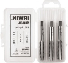 Irwin Hanson - M3x0.50 Metric, 3 Flute, Bottoming, Plug & Taper, Bright Finish, Carbon Steel Tap Set - Right Hand Cut, 2B Class of Fit, Series Hanson - Exact Tooling