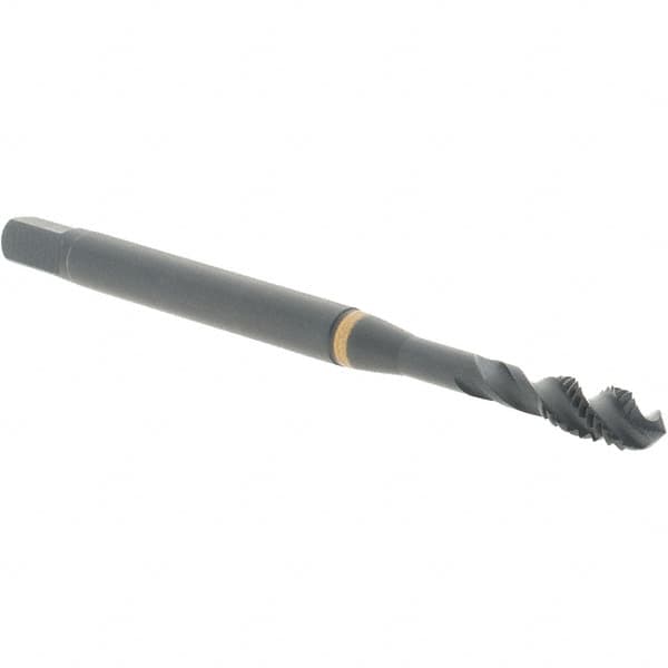Guhring - M4x0.70 Metric 6H Modified Bottoming Spiral Flute Tap - Cobalt, Oxide Finish, 63mm OAL, Right Hand Flute, Right Hand Thread, D4, Series 5734 - Exact Tooling
