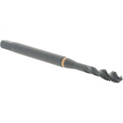 Guhring - M4x0.70 Metric 6H Modified Bottoming Spiral Flute Tap - Cobalt, Oxide Finish, 63mm OAL, Right Hand Flute, Right Hand Thread, D4, Series 5734 - Exact Tooling