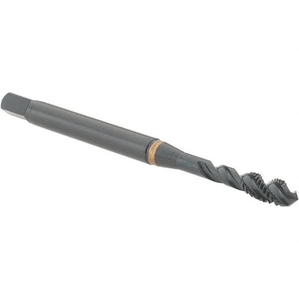 Guhring - M4x0.70 Metric Coarse, Oxide Finish, Cobalt Spiral Point Tap - Modified Bottoming Chamfer, Right Hand Thread, 63mm OAL, 7.5mm Thread Length, 4.5mm Shank Diam, 6G Class of Fit, Series 5720 - Exact Tooling