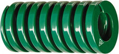 Associated Spring Raymond - 2-1/2" Hole Diam, 1-1/2" Rod Diam, 3" Free Length, Green Die Spring - 1582 Lb Max Deflection, 1.4488" Max Deflection, Light Duty, Chromium Alloy Steel - Exact Tooling