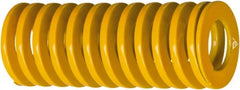 Associated Spring Raymond - 25mm Hole Diam, 12.5mm Rod Diam, 12" Free Length, Yellow Die Spring - 754 Lb Max Deflection, 4.189" Max Deflection, Extra Heavy Duty, Chromium Alloy Steel - Exact Tooling