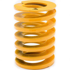 Associated Spring Raymond - 22mm Hole Diam, 11mm Rod Diam, 70mm Free Length, Yellow Die Spring - Exact Tooling
