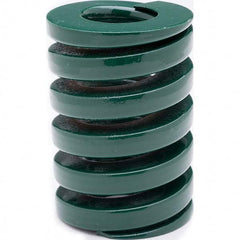 Associated Spring Raymond - 18mm Hole Diam, 9mm Rod Diam, 80mm Free Length, Green Die Spring - Exact Tooling